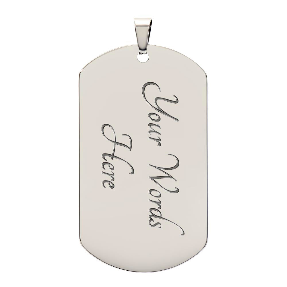 Strength Always Pendant – Military Dog Tag Pendant
