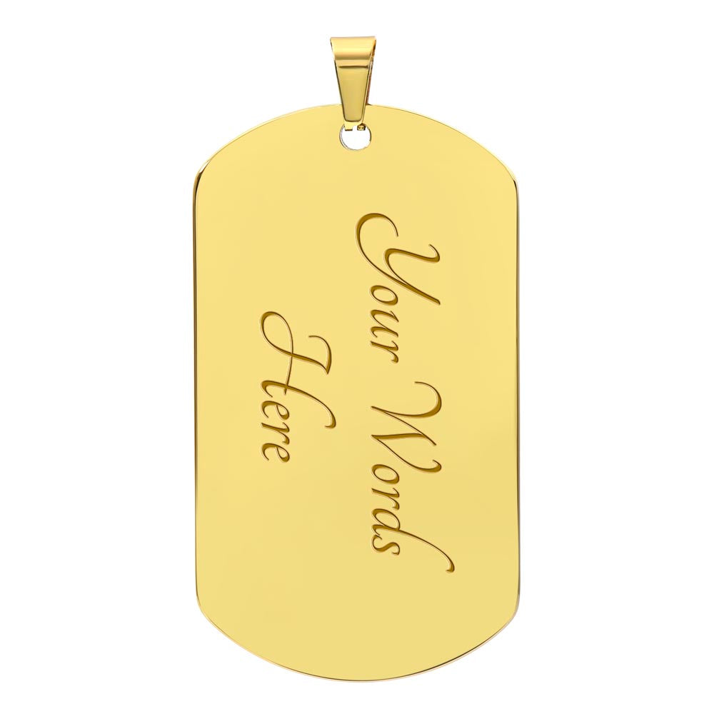 Strength Always Pendant – Military Dog Tag Pendant