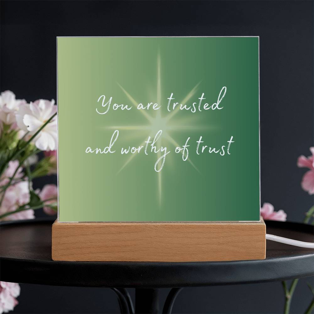 You are Trusted Square Acrylic Plaque